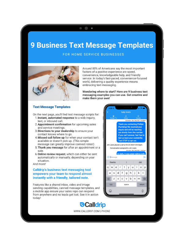 Text Message Templates for Home Services | Business Text Templates